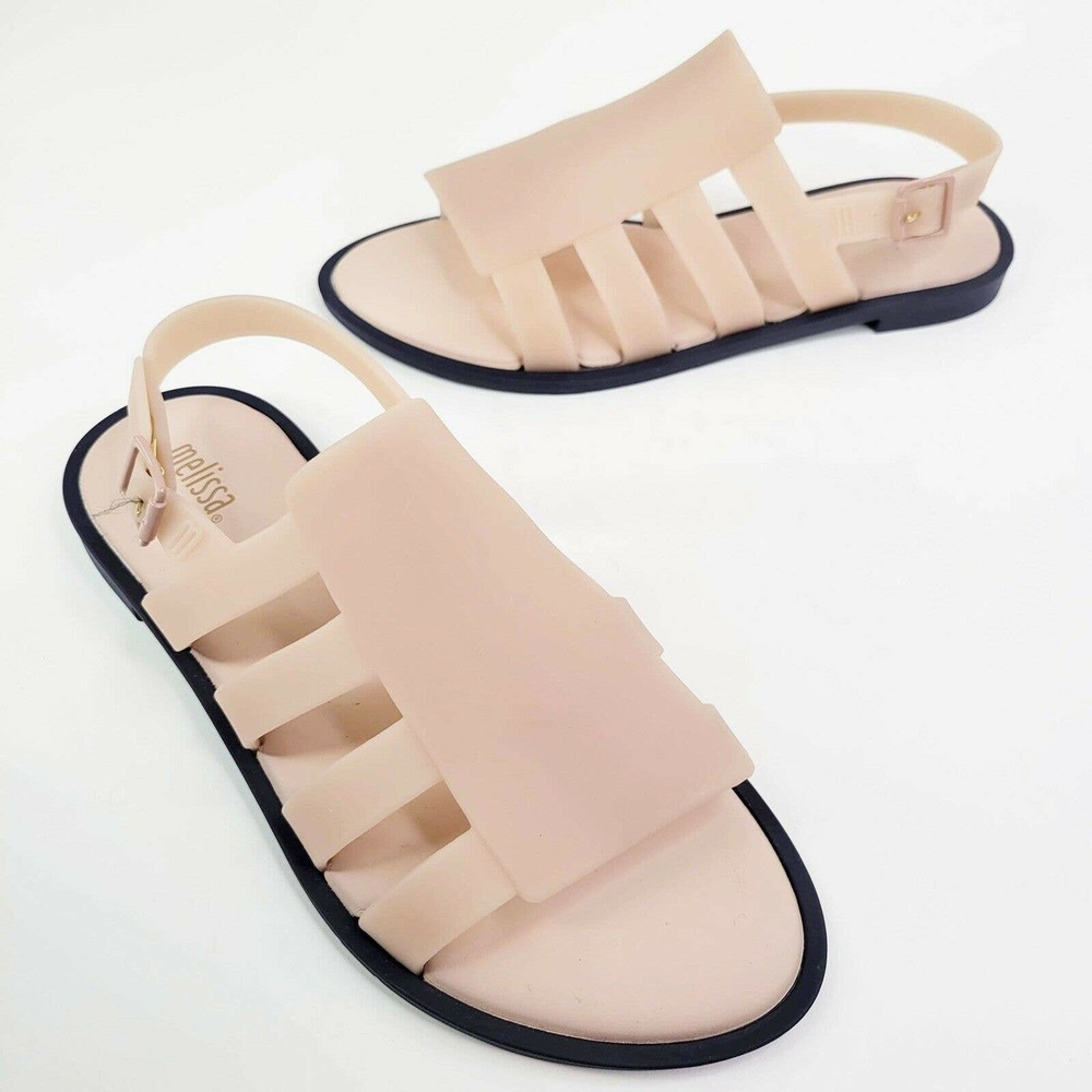 Melissa Nude Blush Caged Slingback Sandals